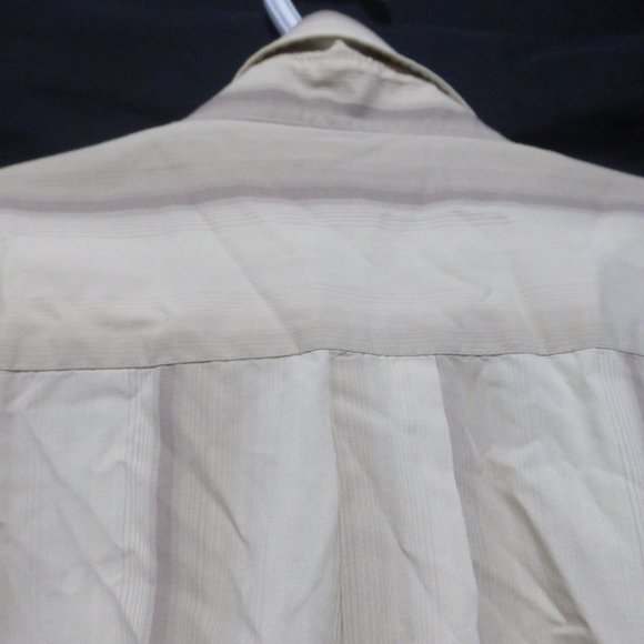 VAN HEUSEN, large, striped short sleeve button down shirt with pocket, GUC - Picture 10 of 13